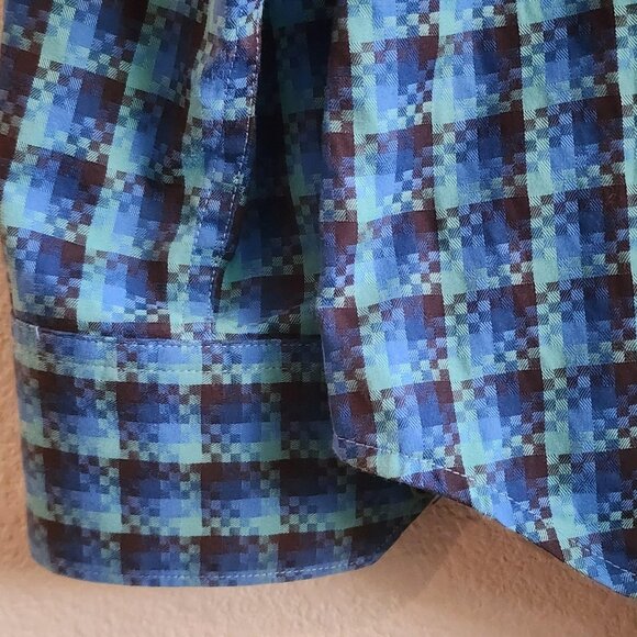 Robert Graham Shirt Mens Large Plaid Classic Fit Designer Unique Button Down - Picture 2 of 10